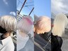 【憧れの】ホワイトブリーチカラー+再生トリートメント/ケアブリーチ/カラー