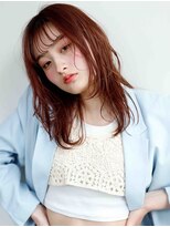 アージュ 久留米ゆめタウン店&nbsp;ピンクブラウン　レイヤーカット　フェイスレイヤー　セミロング