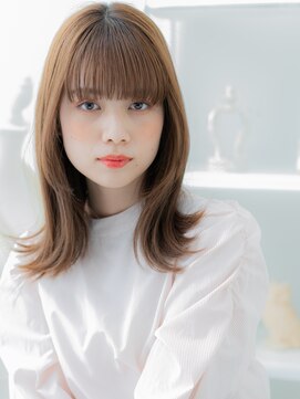 モッズヘア 越谷(mod's hair) 外ハネレイヤーミディアム韓国風アースカラーh3越谷20代30代40代