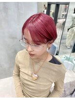 ザ パス 警固店(the path)&nbsp;ブリーチなしダブルカラーでできるビビットレッド