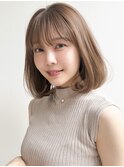 アプリコットオレンジデジタルパーマ前髪うるツヤ小顔カット
