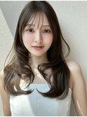 【MINX】顔まわり似合わせカット+暗めカラーロング_銀座
