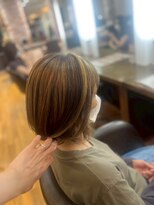 ヴァンカウンシル 清須店(VANCOUNCIL)&nbsp;ハイライトで叶える◎白髪ぼかしデザインカラー/ショート