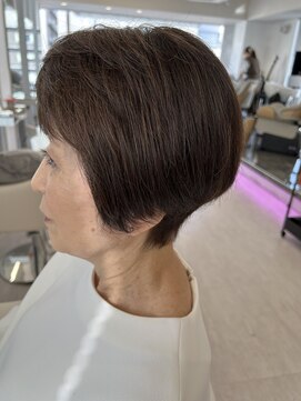 ルージュシー ショートボブ(RU10C) 白髪染め/白髪ぼかしハイライト/ヘッドスパショートスタイル/