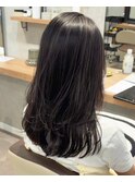 細めだからお洒落なハイライトグレージュ