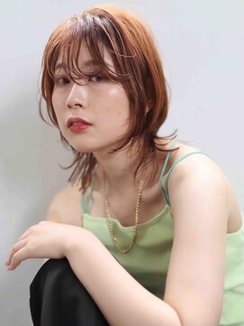 ロッソ ヘアアンドスパ 北千住店(Rosso Hair&SPA) ウルフ風ミディアムレイヤー【北千住】