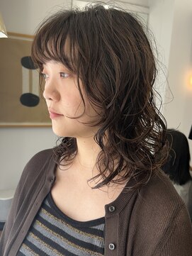 シベルバレー 横浜(sibell) ミディアムパーマヘアレイヤーパーマコテ巻きパーマロングパーマ