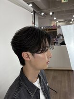 オーシャントーキョー 大阪(OCEAN TOKYO)&nbsp;ワックスなしツーブロックメンズセンターパートニュアンスパーマ