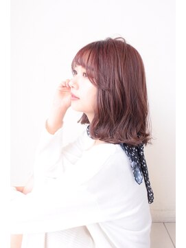 グレースバイハピネス(grace by happiness) 美髪/外ハネくびれミディ/カシスブラウン２０代３０代４０代