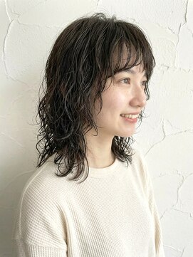 カバーヘアアンドスパ ブリス 浦和(COVER HAIR&SPA bliss) ウルフレイヤー/小顔ミディアムパーマ/イメチェン/春カラーp浦和