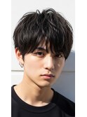 メンズカット/爽やかに動くシャドウパーマ/センターパート/越谷