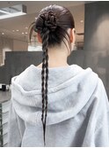 ロングおくれ毛韓国ヘアイメチェン_ba587611