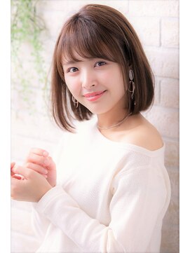 ソア 武蔵小杉(SOAR) 夏はインナーカラーとスパイラルパーマの小顔ナチュラルボブ