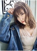 【Seeｋ 佐藤】フェザーバング　ミルクベージュ