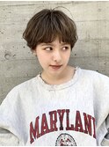 【松尾】マッシュショート ココアブラウン 前髪 大人かわいい
