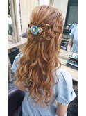 ハーフアップ
