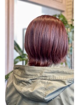 エルメ バイ アンフィー(Elme by anphi) 【Elme　八柱】大人かわいい×ショートレイヤー×ワインレッド