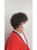 カーリー くるくるパーマ ベージュカラー