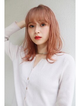 ブゾン(buZon) 【buZonブゾン】コーラルピンク×ニュアンスパーマ