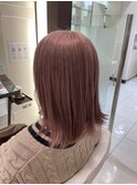 ケアブリーチ使用/大人カワイイ/くすみピンクベージュ