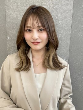 ロンドネートゥル 新潟(Lond naitre) 【Lond naitre Naomi】インナーカラーレイヤーベージュ