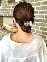 トップヘアーラウンジ 知立(TOP HAIR Lounge)&nbsp;シニヨンアレンジヘアセット/アースカラー/ヘルシースタイル