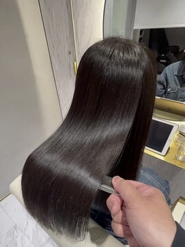 アンサー(answer) "髪質改善で叶える" 暗髪×ストレート『銀座/個室』