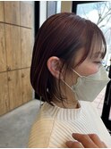 ピンクにさりげないブラウンインナー