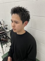 ウェルネス(Wellness)&nbsp;マッシュパーマウルフ波巻きハイライト78