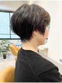 40代50代60代ナチュラルくびれショート小顔グレージュ白髪ぼかし