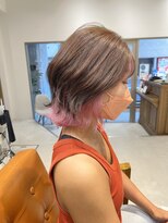 ネイロ 錦糸町(NeiRo)&nbsp;魅力倍増カールセミディシアーカラーダークアッシュショートヘア