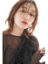 シェル 立川(shell)&nbsp;くびレイヤーエモージュ前髪モテベージュレイヤーミディ【立川】