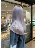 ラベンダーシルバーハイトーンダブルカラーケアブリーチ髪質改善