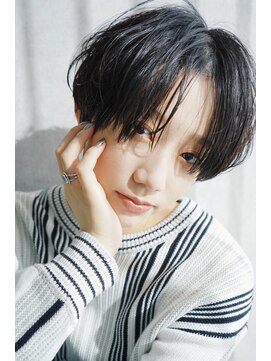 レターバイノベル(letter by novel) マッシュパーマショートパーマニュアンスパーマ黒髪ショートボブ