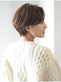 くびれショート・ボブ/丸顔/前髪あり/絶壁解消/40代/30代/長め