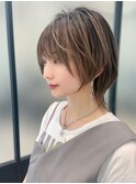 ハイライト×ウルフ　顔周りウルフカット　ネオウルフ