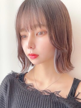 セイドット オモテサンドウ(Say. omotesando) Say.外ハネボブくびれボブミルクティーベージュインナーカラー