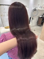 ビューバイネオリーブ 用賀店(Beau'r by neolive)&nbsp;くびれヘア縮毛矯正アプリコットオレンジ夏ハイライト《用賀》