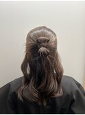 ハーフアップ タイトスタイル