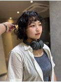 池袋美容室/ショートボブ/縮毛矯正/レイヤーカット/パーマ