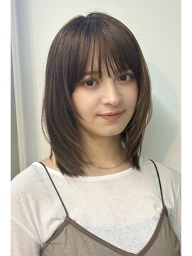 ガーデン 銀座(GARDEN) レイヤー/ハッシュカット/暗めカラー/透明感ベージュ/20代30代