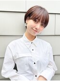 ショート/オリーブグレー/グランマッシュ/小顔/前髪/顔周り/立川
