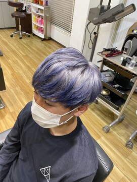 グレー×ブルー