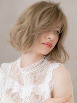 モッズヘア 越谷(mod's hair)&nbsp;ハイトーンカラーホワイトグレージュプードルボブX越谷20代30代