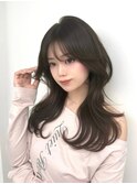 韓国スタイル/ナチュラルくびれヘア_くびれ巻き_レイヤーカット