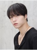 韓国メンズヘア シースルーマッシュ ダウンパーマ