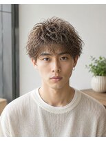 MEN's Baguz MEN'Sカット/ MEN'Sパーマ/ MEN'Sカラー ベージュカラー韓国風マッシュ無造作カールパーマ