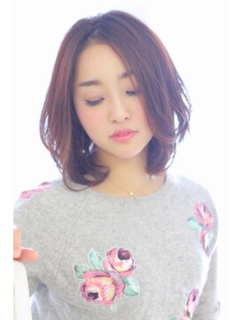 ヘアリゾート バレンタイン(hair+resort valentine) ローズブラウン大人ミディアムボブ