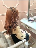 まおりんのゆる巻きリボンハーフツイン 新宿歌舞伎町ヘアセット
