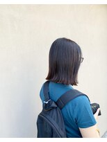 スーリール 春日店(Sourire)&nbsp;切りっぱなしボブ×縮毛矯正×髪質改善